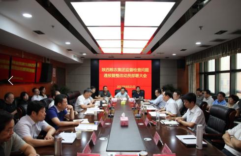 陜西糧農集團召開巡察、監事會監督檢查和財務決算審計反饋問題通報暨整改動員部署大會