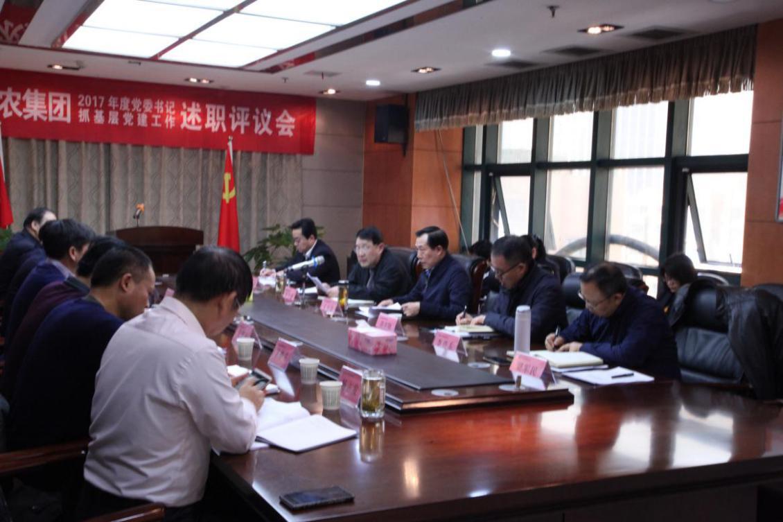 糧農集團召開2017年度黨委書記述職評議會